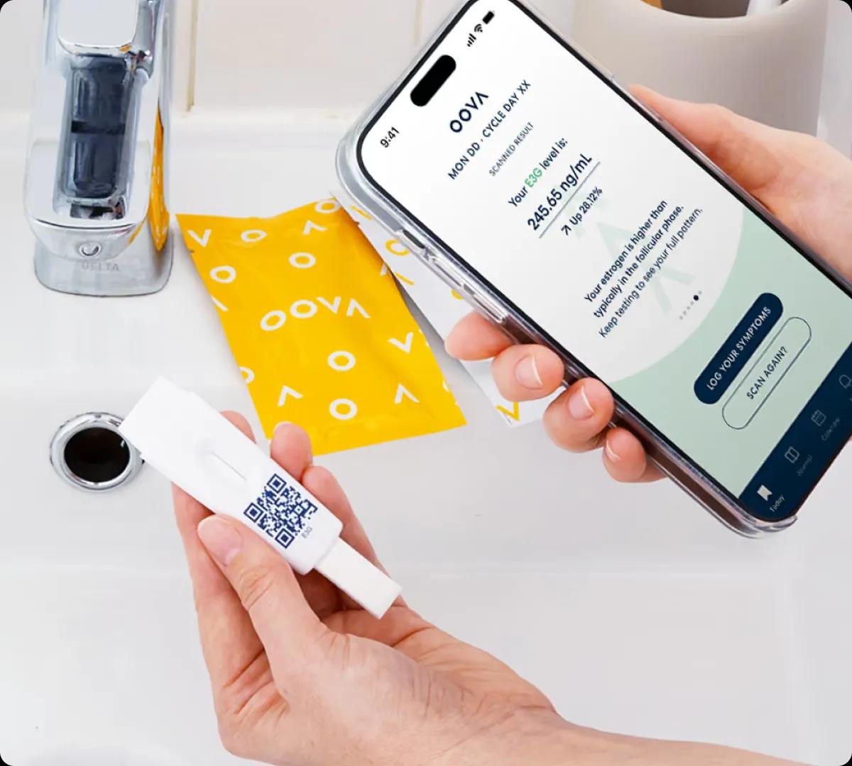 Scan your Oova hormone test using the app